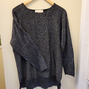 Michael Kors Silver & Black Knit Tunic sz L